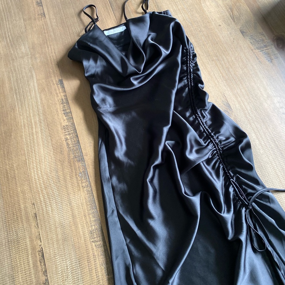 Silky/Shiny Slip Midi Dress